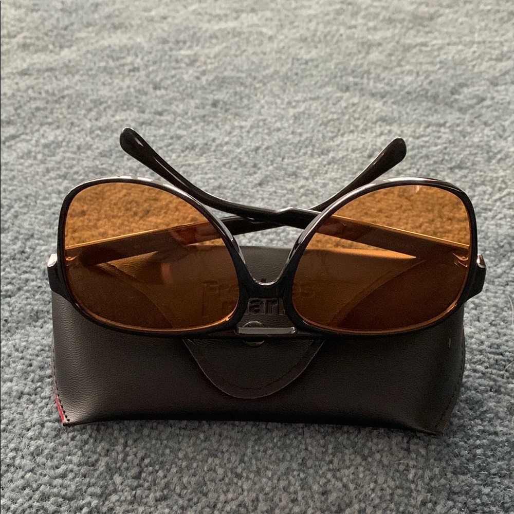 Orange Oval Sunglasses